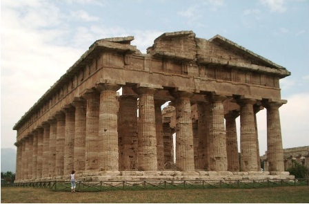 The Temple of Neptune in Paestum, Italy